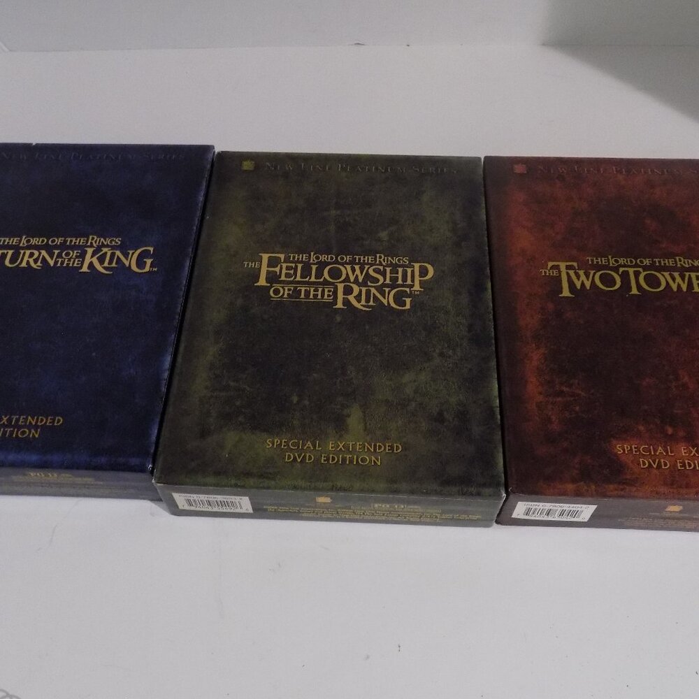 LOTR DVDS Platinum Series Lot of 3 Two Towers Return of King Fellowship of Rings